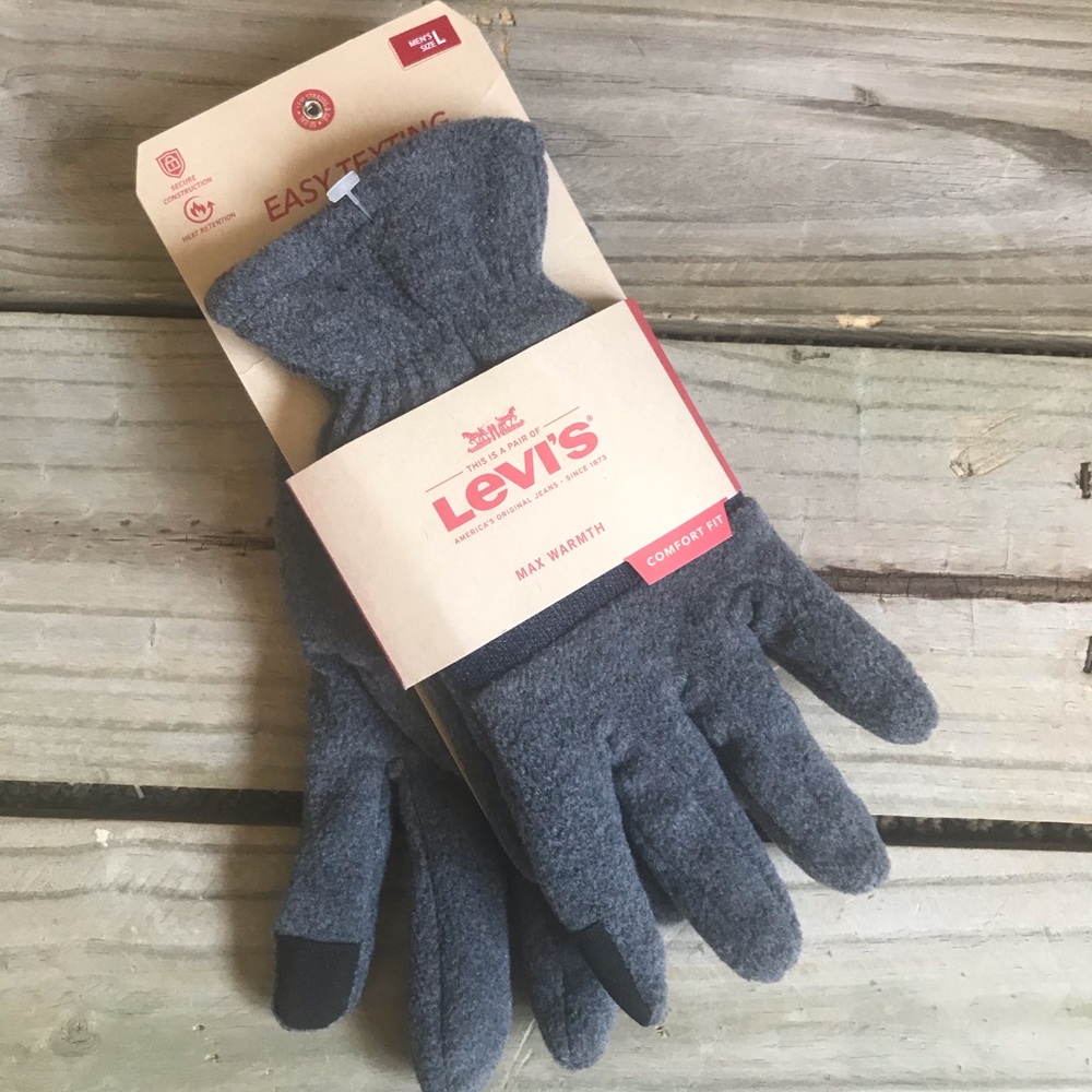 NWT-Levi's grey warm texting gloves
